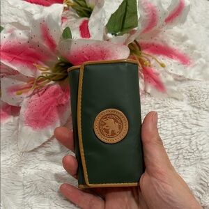 Hunting World Green Wallet Keyholder Case with Tan Trim